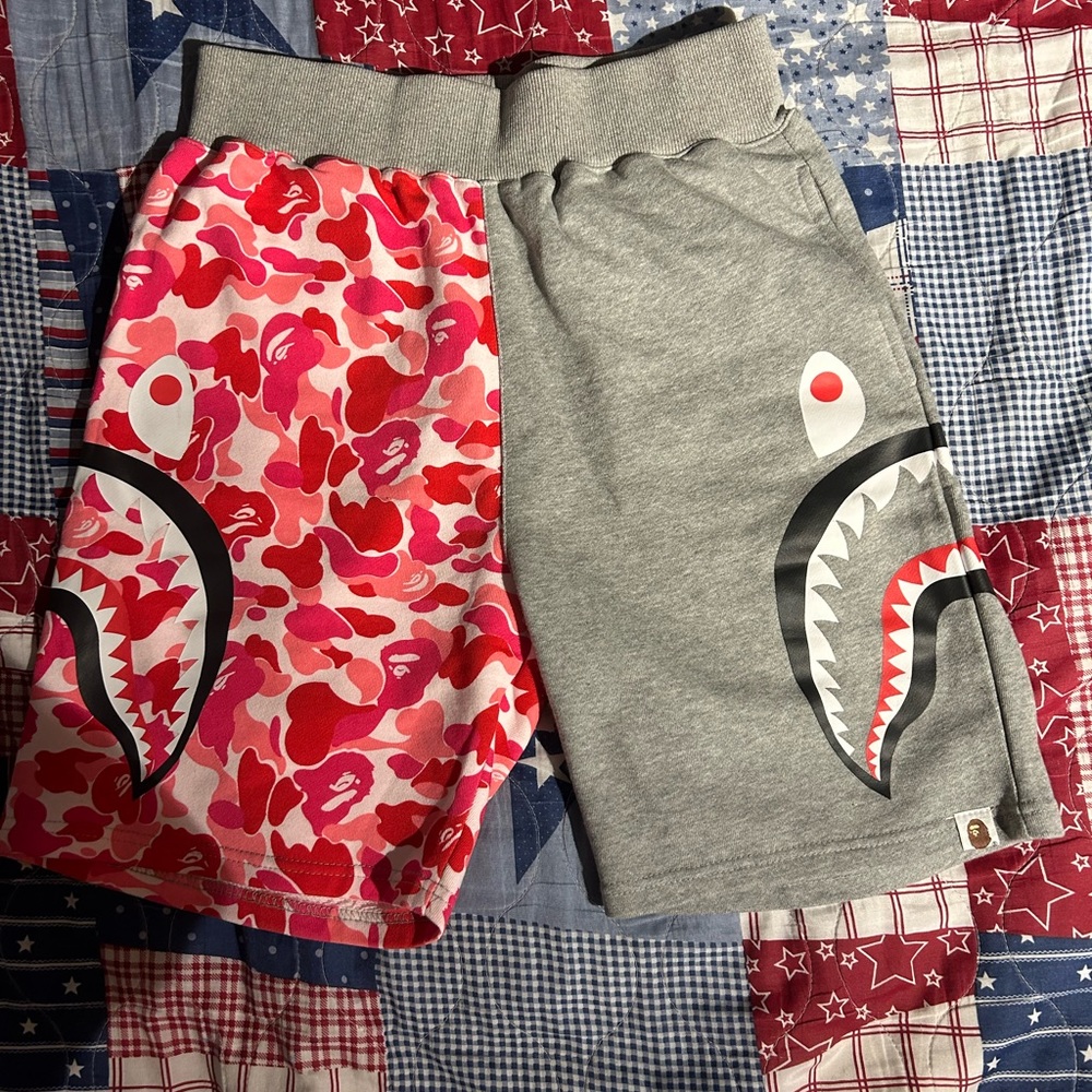 BAPE shorts abc camo pink size small
